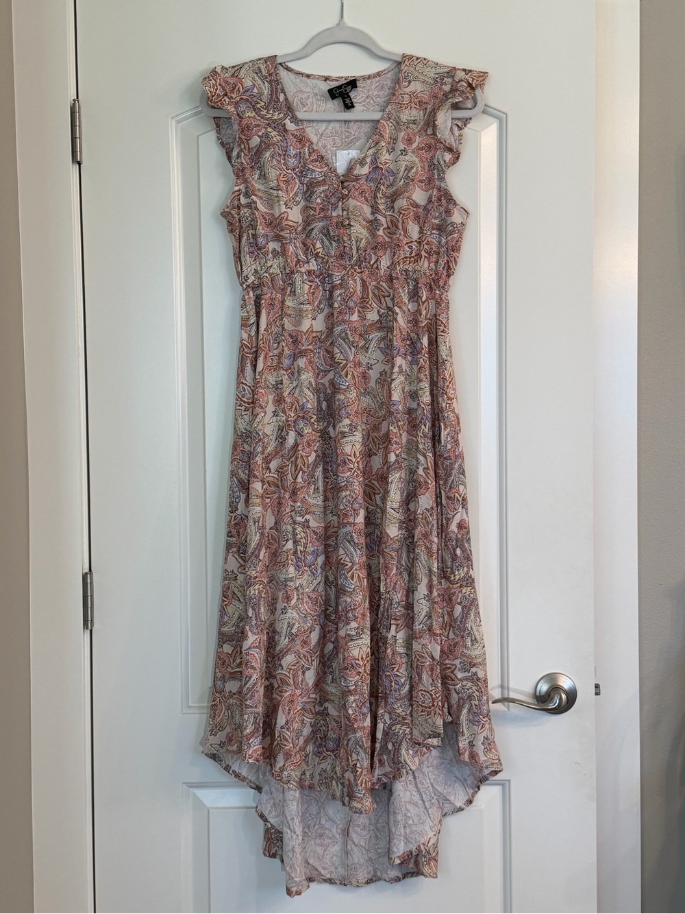 Jessica Simpson Gardenia Wild Paisley Gabbie Hi-Low Dress, size Small NWT